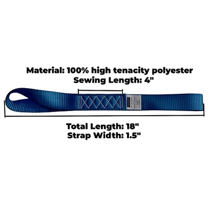 Heavy Duty Soft Loop Tie Down Straps (blue)