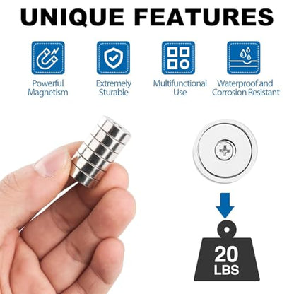 Magnets Neodymium Magnet 20LBS Strong Heavy Duty Rare Earth 6 P (20 lbs)