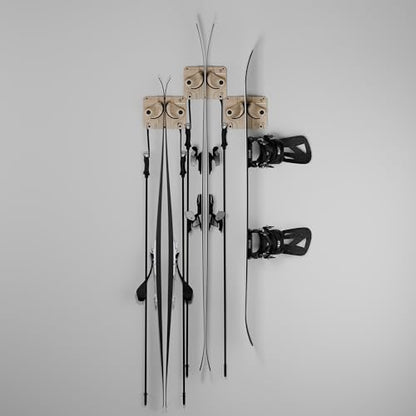 The OG Ski & Snowboard Wall Mount (Light Wood / Three Pack)