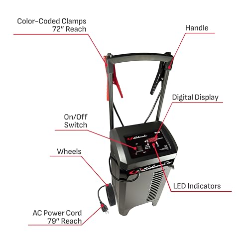 Wheeled 6A Car Battery Charger & Maintainer (Wheel Battery Charger)