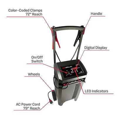 Wheeled 6A Car Battery Charger & Maintainer (Wheel Battery Charger)