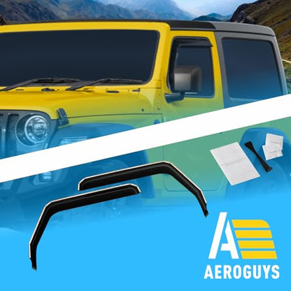 Extra Durable Window Deflectors in (For Jeep Wrangler 18-26 JL)