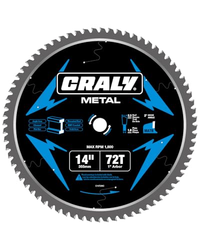 14 Inch 72 Teeth Steel and Ferrous Metal Cutting Circular Saw Blade (14" 72T)
