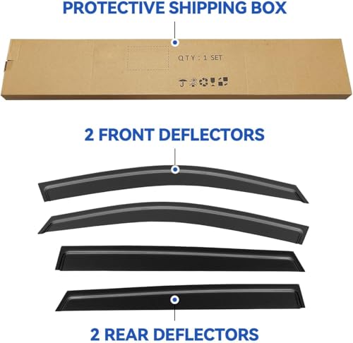Window Visors Rain Guards for 2020 2021 2022 2023 2024 2025 Subaru Outback (2020-2025 Subaru Outback)