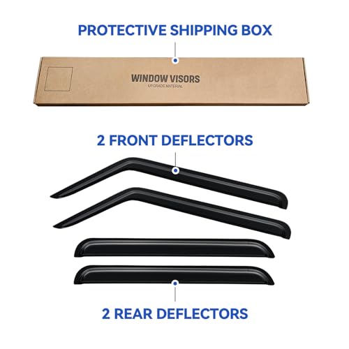 Window Visors Rain Guards for 2006 (2006-2010 Jeep Commander)
