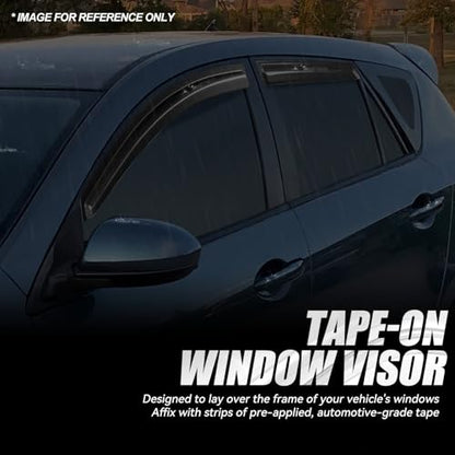 4PCS Tape On Window Visors for 2010 (10-13 Mazda 3 Hatchback)