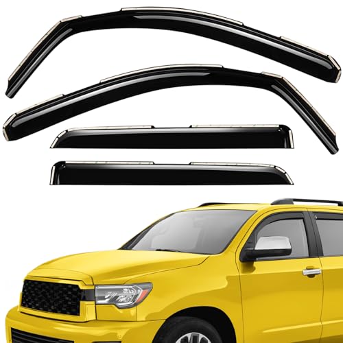 Extra Durable Window Deflectors in (For Toyota Sequoia 08-22)