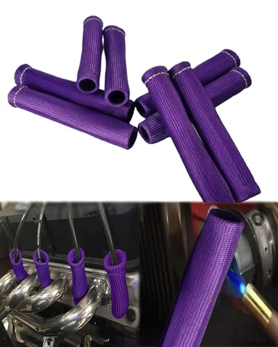 Spark Plug Wire Heat Shield Boots Protector (Purple)