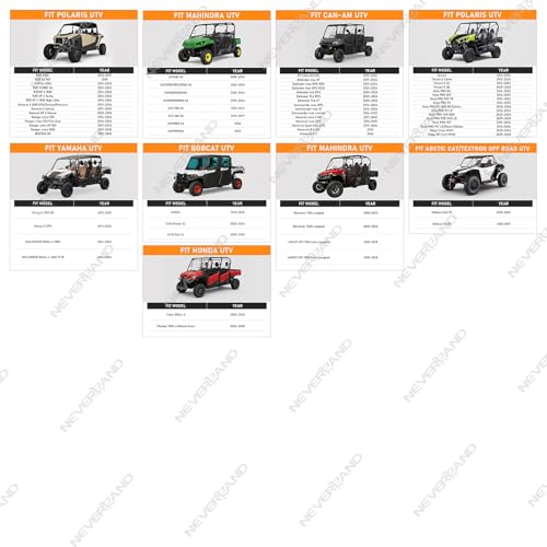 UTV Cover Heavy Duty Ranger Cover Waterproof 4 (L: 154"Lx 67"Wx 76"H (Double row seats）)