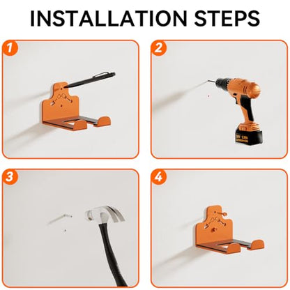 Garage Storage Trimmer Rack (Orange 2 Packs)