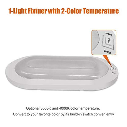 Dual Tone 12Volts Bright RV LED Interior Light with Switch (Dual-Tone: 3000K/4000K)