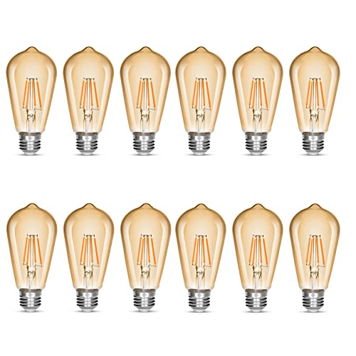 LED Edison Bulb 4W (Amber Warm / Pack of 12)