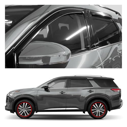 Window Deflectors Smoke Tinted in (For Pathfinder 22-26)
