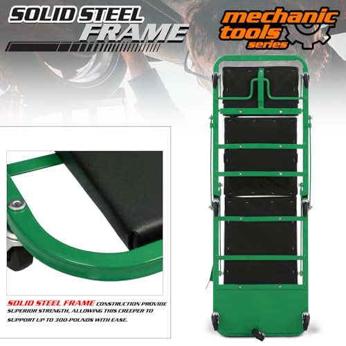 Heavy Duty Convertible Mechanic Creeper (Green / 48")
