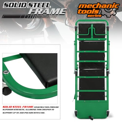 Heavy Duty Convertible Mechanic Creeper (Green / 48")
