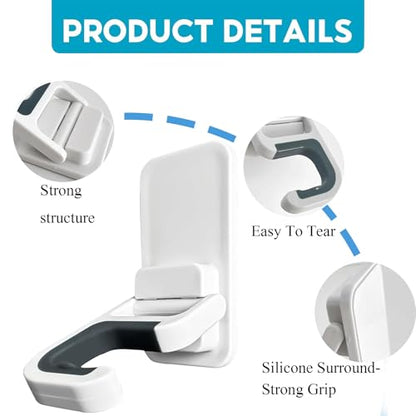 Broom Holder Wall Mount (WHITE)