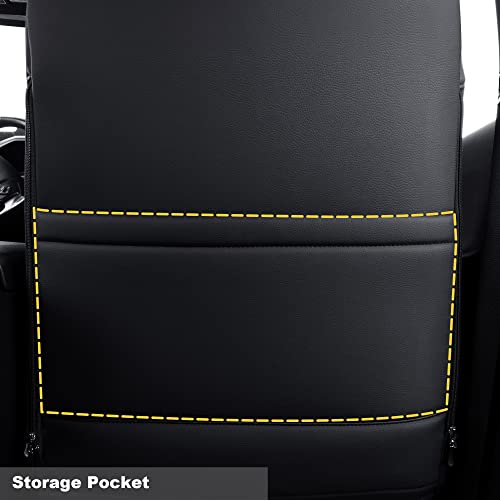 2 Front Tacoma Seat Covers Custom Fit 2024 2025 Tacoma Crew Cab and Extended Cab ((2024-2026) Front Only / Black)