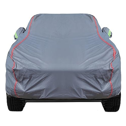 Waterproof Zipper Doors Pickup Car Cover (Gray / C-8 Apply-Pickup - Body Length 213"to 237")