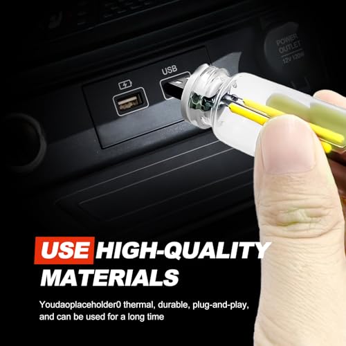 3PCS USB Car Interior Ambient Lights (White)