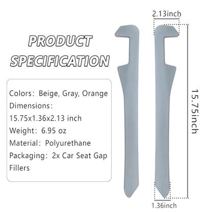 Car Seat Gap Filler 2 Pack (Gray/2pcs)