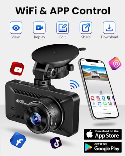 Dash Cam Front Rear 4K (Black)