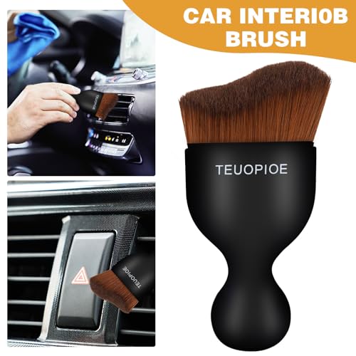 Car Detailing Brush for Interior Dusting and Air Vents (Bronze)