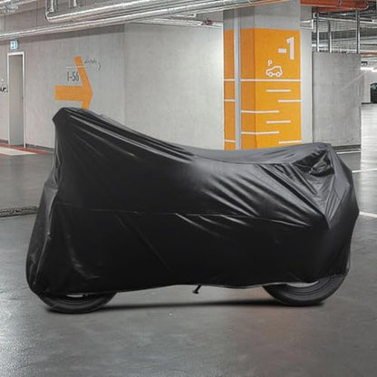 Motorcycle Cover Soft Stretch Waterproof Motor Cover Dustproof Durable Motorbike Cover for Indoor and Outdoor (104 x 49 x 41 inches)