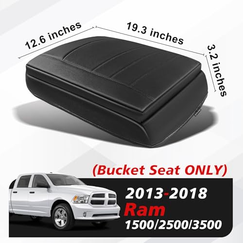 Armrest Cover for Ram1500 (3) 13-18 |Ram1500/2500/3500| Bucket Seat, +Thick)
