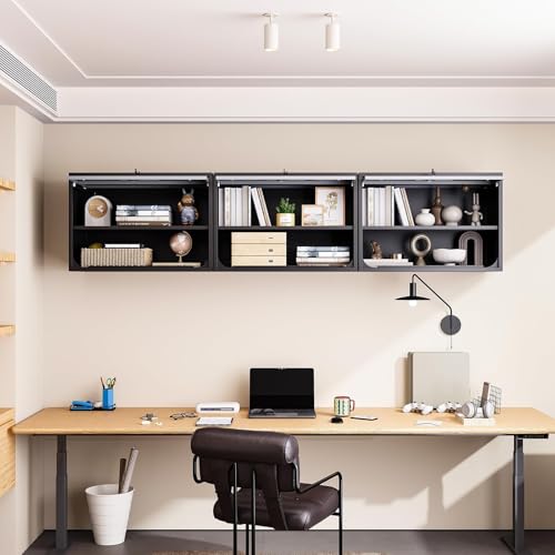 Metal Wall Cabinet with Locking Door and Shelf (21.65"H / Black Grey)