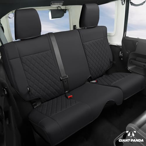 Wrangler JK Seat Covers Custom Fit for Jeep Wrangler (Black / 08-10 JK 4 Door Full Set)