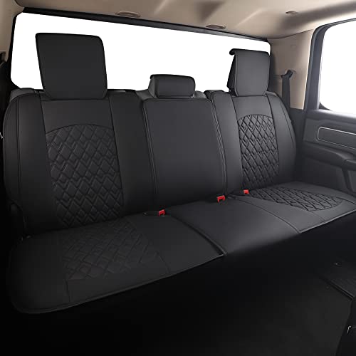 Car Seat Covers for Dodge Ram Full Set (5 PCS Full Set,Black)