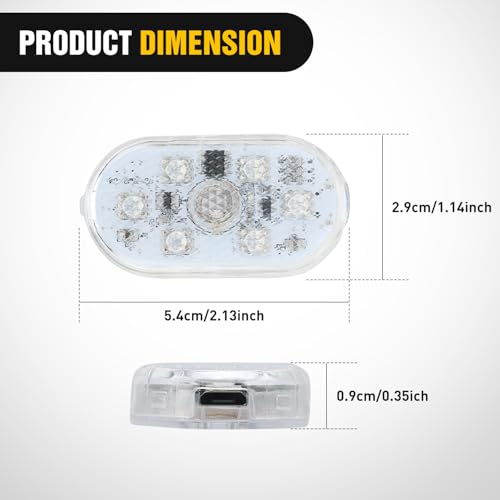 4 PCS 7 Colors Wireless Magnetic RGB LED Interior Lights (7 colors wireless-4 PCS)