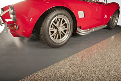 Seamless Sheet Vinyl Shed Flooring Cover with Bonded Fibrous Backing (8' x 12' / Slate Grey)