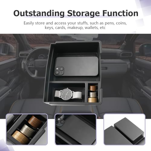 2025 2026 Tacoma Center Console Organizer Fit for 2024 2025 2026 Tacoma Accessories Armrest Storage Box Armrest Organizer Insert Tray Armrest Console Organizer