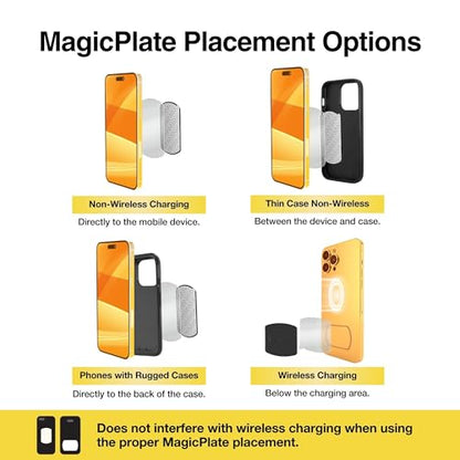 MPDB MagicMount Pro Magnetic Cell Phone Car Mount with Strong Magnets & 360° Adjustable Head (1 Pack / Dash)