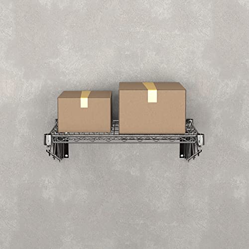 18" x 24" Chrome Wire Wall Mount Shelf (Chrome / 18" x 24")