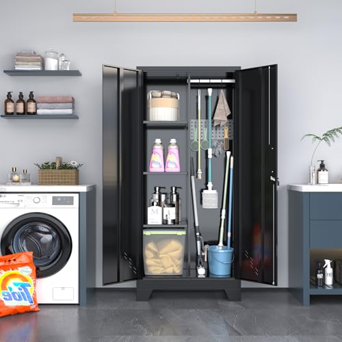 Metal Garage Storage Cabinet for Home (Black / 61 "H Storage Cabinet)
