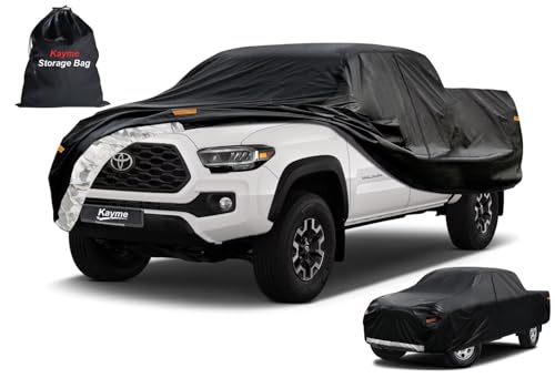 Heavy Duty Truck Cover for Toyota Tacoma (2-Tacoma(1995-2012) Double Cab LB Bed / PE-Black)