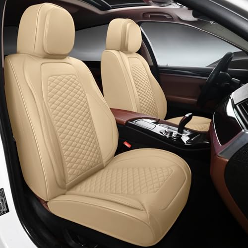 Car Seat Covers Full Set (2 Pack / Beige)