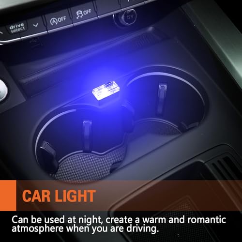 4PCS USB LED Car Interior Atmosphere Lamp (Blue)