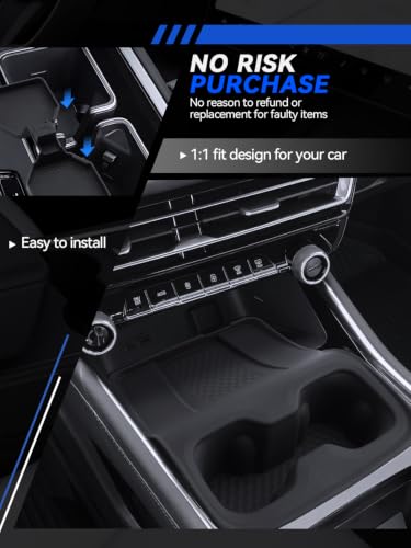 for Traverse Center Console Cup Holder& Charger Mat 2024 (for 2024-2026 Chevy Traverse)