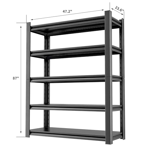 5 Tier Garage Shelving (24" D x48" W x87" H)