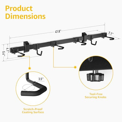 Enhanced Bike Storage Rack (4 Bike Racks & 2 Helmet Hooks)
