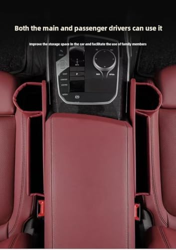Alymarr Leather Car Seat Gap Filler (Red)