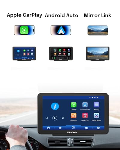 7 Inch Wireless CarPlay Screen for Car (Black / 7inch)