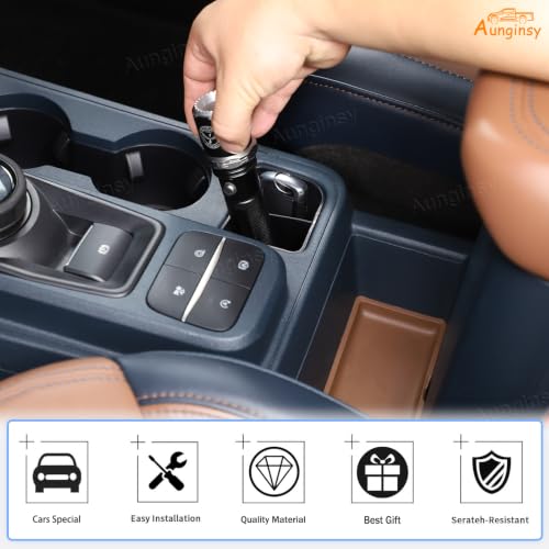 Car Cup Holder Rear Storage Box Compartment Insert for Ford Maverick 2022+ (Black-B)