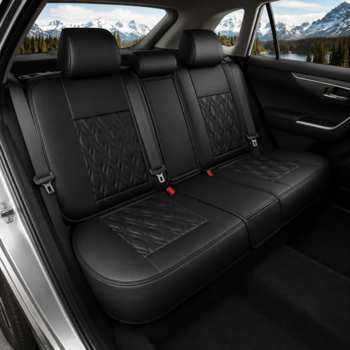 Full Set Waterproof Leather Seat Covers for Mitsubishi Mirage 2015 (#067 Black / 29.Mirage-5 Seat Covers Full Set)