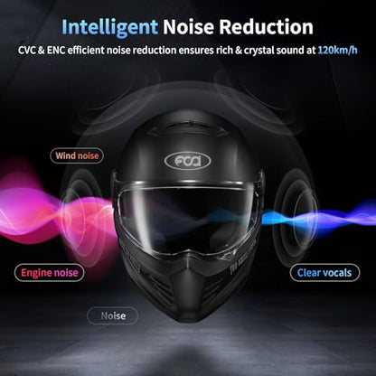 FX S Motorcycle Bluetooth Headset V5.4 (Double Pack)