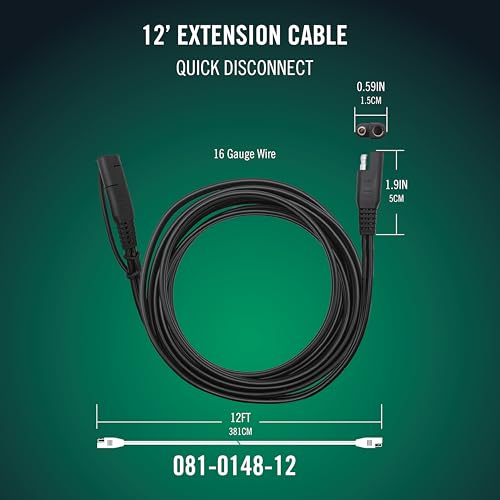 12 Foot Extension SAE Cable 4 Pack (12.5 feet, Pack of 4)