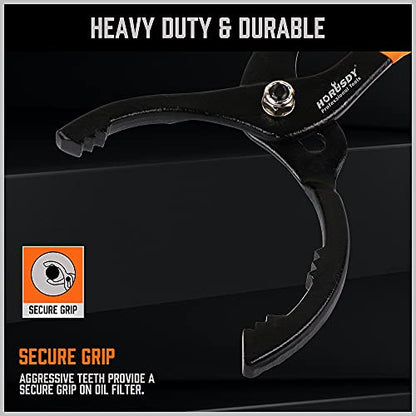 12" Adjustable Oil Filter Pliers (Orange)